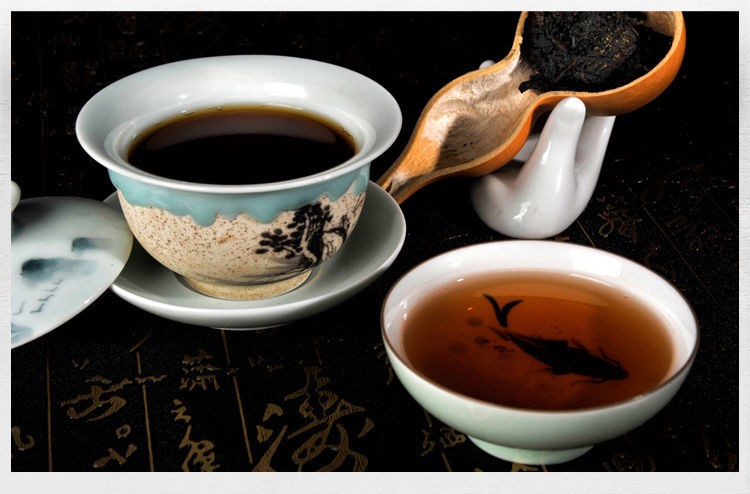 工廠批發(fā)湖南特產(chǎn)安化黑茶花卷茶百兩茶葉120克金花百兩茶餅